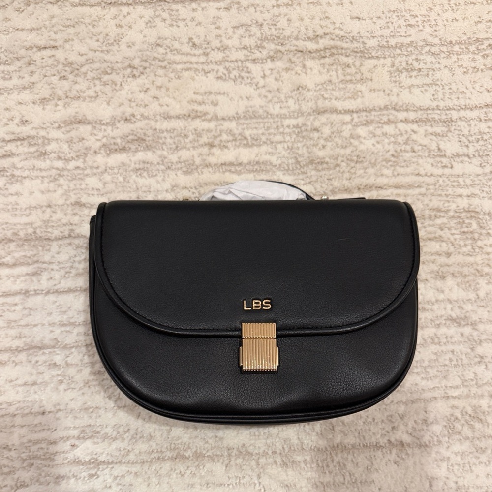 NWT Leatherology Katy Medium Saddle Bag in Black Onyx
